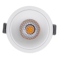 GLOBOSTAR® PLUTO-M  Χωνευτό Downlight Σποτ με Honeycomb Anti Glare Reflector LED 10W 1300lm 38° AC 220-240V IP20 Φυσικό Λευκό 4500K - Bridgelux COB Chip & TÜV SÜD Driver - Λευκό Ματ - Μ8.4 x Π8.4 x Υ5.9cm / Q7.5cm