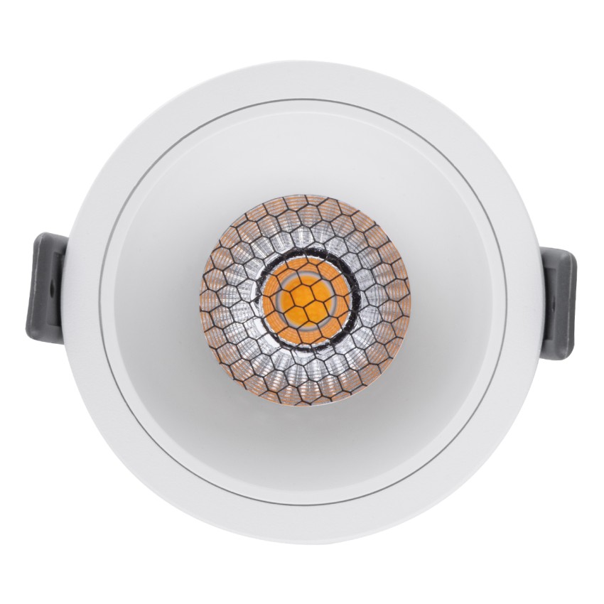 GLOBOSTAR® PLUTO-M  Χωνευτό Downlight Σποτ με Honeycomb Anti Glare Reflector LED 10W 1300lm 38° AC 220-240V IP20 Φυσικό Λευκό 4500K - Bridgelux COB Chip & TÜV SÜD Driver - Λευκό Ματ - Μ8.4 x Π8.4 x Υ5.9cm / Q7.5cm