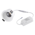 GLOBOSTAR® PLUTO-M  Χωνευτό Downlight Σποτ με Honeycomb Anti Glare Reflector LED 10W 1300lm 38° AC 220-240V IP20 Φυσικό Λευκό 4500K - Bridgelux COB Chip & TÜV SÜD Driver - Λευκό Ματ - Μ8.4 x Π8.4 x Υ5.9cm / Q7.5cm