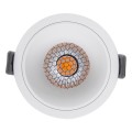 PLUTO-M  Χωνευτό LED Spot Downlight TrimLess Φ8.4cm 10W 1250lm 38° AC 220-240V IP20 Φ8.4 x Υ5.9cm - Στρόγγυλο - Λευκό & Anti-Glare HoneyComb - Θερμό Λευκό 2700K - Bridgelux COB