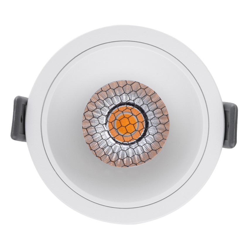 PLUTO-M  Χωνευτό LED Spot Downlight TrimLess Φ8.4cm 10W 1250lm 38° AC 220-240V IP20 Φ8.4 x Υ5.9cm - Στρόγγυλο - Λευκό & Anti-Glare HoneyComb - Θερμό Λευκό 2700K - Bridgelux COB