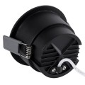 PLUTO-M  Χωνευτό LED Spot Downlight TrimLess Φ8.4cm 10W 1300lm 38° AC 220-240V IP20 Φ8.4 x Υ5.9cm - Στρόγγυλο - Μαύρο & Anti-Glare HoneyComb - Φυσικό Λευκό 4500K - Bridgelux COB