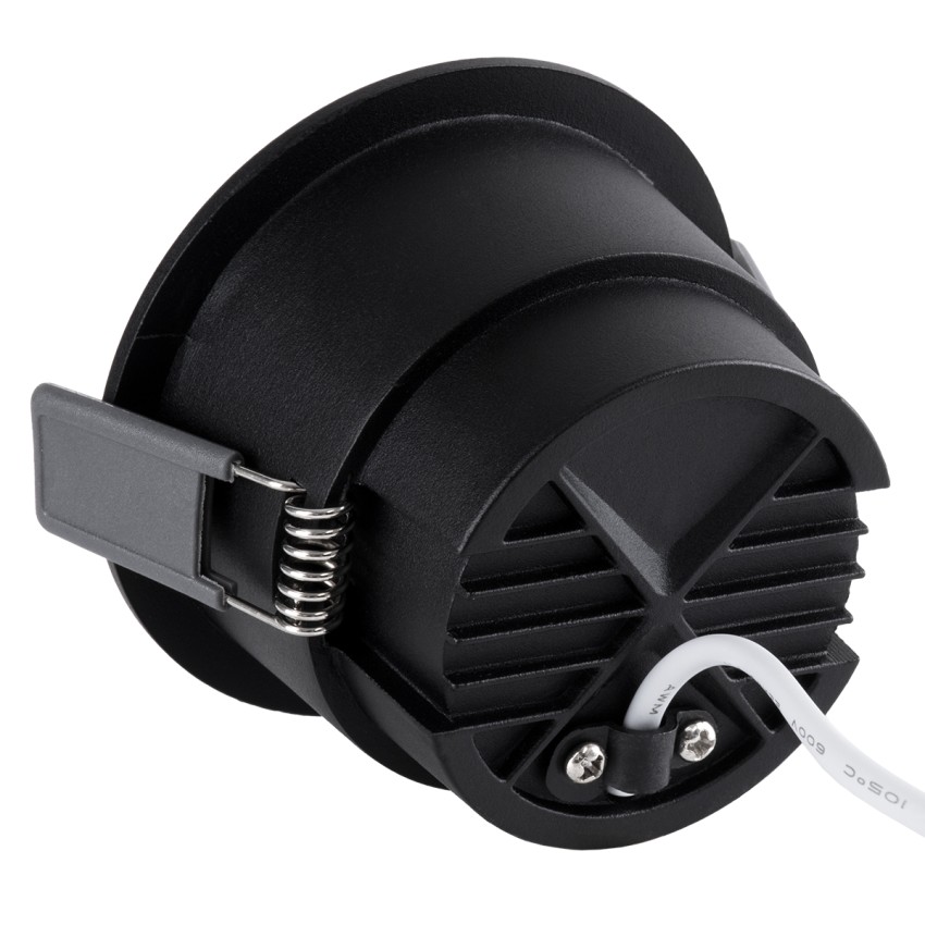 PLUTO-M  Χωνευτό LED Spot Downlight TrimLess Φ8.4cm 10W 1300lm 38° AC 220-240V IP20 Φ8.4 x Υ5.9cm - Στρόγγυλο - Μαύρο & Anti-Glare HoneyComb - Φυσικό Λευκό 4500K - Bridgelux COB