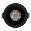 PLUTO-M  Χωνευτό LED Spot Downlight TrimLess Φ8.4cm 10W 1300lm 38° AC 220-240V IP20 Φ8.4 x Υ5.9cm - Στρόγγυλο - Μαύρο & Anti-Glare HoneyComb - Φυσικό Λευκό 4500K - Bridgelux COB