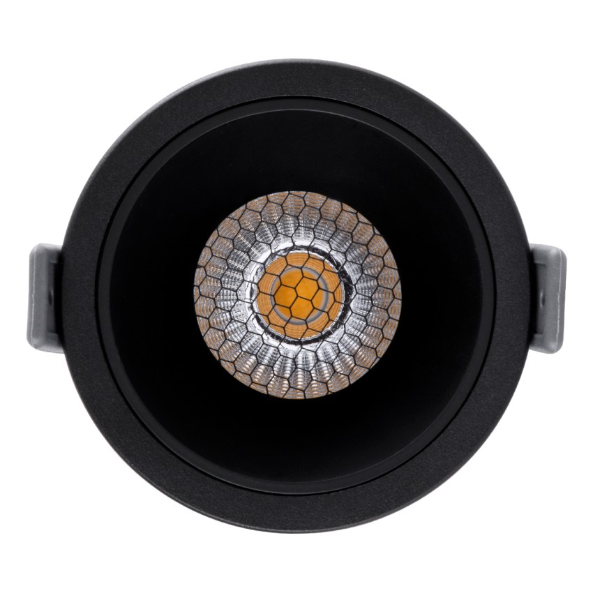 PLUTO-M  Χωνευτό LED Spot Downlight TrimLess Φ8.4cm 10W 1300lm 38° AC 220-240V IP20 Φ8.4 x Υ5.9cm - Στρόγγυλο - Μαύρο & Anti-Glare HoneyComb - Φυσικό Λευκό 4500K - Bridgelux COB