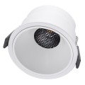PLUTO-B  Χωνευτό LED Spot Downlight TrimLess Φ10.4cm 15W 1950lm 38° AC 220-240V IP20 Φ10.4 x Υ6.5cm - Στρόγγυλο - Λευκό & Anti-Glare HoneyComb - Φυσικό Λευκό 4500K - Bridgelux COB