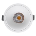 PLUTO-B  Χωνευτό LED Spot Downlight TrimLess Φ10.4cm 15W 1950lm 38° AC 220-240V IP20 Φ10.4 x Υ6.5cm - Στρόγγυλο - Λευκό & Anti-Glare HoneyComb - Φυσικό Λευκό 4500K - Bridgelux COB