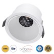 PLUTO-B  Χωνευτό LED Spot Downlight TrimLess Φ10.4cm 15W 1875lm 38° AC 220-240V IP20 Φ10.4 x Υ6.5cm - Στρόγγυλο - Λευκό & Anti-Glare HoneyComb - Θερμό Λευκό 2700K - Bridgelux COB