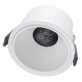 PLUTO-B  Χωνευτό LED Spot Downlight TrimLess Φ10.4cm 15W 1875lm 38° AC 220-240V IP20 Φ10.4 x Υ6.5cm - Στρόγγυλο - Λευκό & Anti-Glare HoneyComb - Θερμό Λευκό 2700K - Bridgelux COB