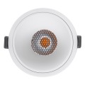 PLUTO-B  Χωνευτό LED Spot Downlight TrimLess Φ10.4cm 15W 1875lm 38° AC 220-240V IP20 Φ10.4 x Υ6.5cm - Στρόγγυλο - Λευκό & Anti-Glare HoneyComb - Θερμό Λευκό 2700K - Bridgelux COB