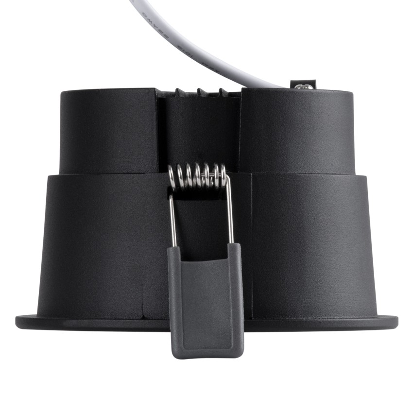 PLUTO-B  Χωνευτό LED Spot Downlight TrimLess Φ10.4cm 15W 1950lm 38° AC 220-240V IP20 Φ10.4 x Υ6.5cm - Στρόγγυλο - Μαύρο & Anti-Glare HoneyComb - Φυσικό Λευκό 4500K - Bridgelux COB