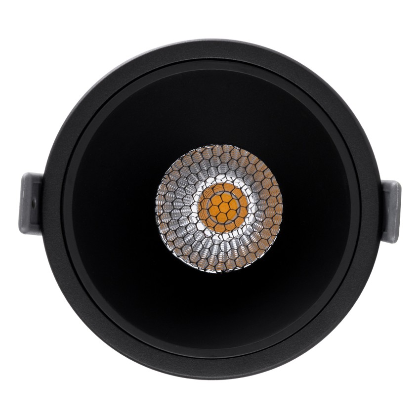 PLUTO-B  Χωνευτό LED Spot Downlight TrimLess Φ10.4cm 15W 1950lm 38° AC 220-240V IP20 Φ10.4 x Υ6.5cm - Στρόγγυλο - Μαύρο & Anti-Glare HoneyComb - Φυσικό Λευκό 4500K - Bridgelux COB