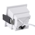 PLUTO-S  Χωνευτό LED Spot Downlight TrimLess Μ6.4xΠ6.4cm 7W 910lm 38° AC 220-240V IP20 Μ6.4 x Π6.4 x Υ4.9cm - Τετράγωνο - Λευκό με Μαύρο Κάτοπτρο & Anti-Glare HoneyComb - Φυσικό Λευκό 4500K - Bridgelux COB