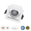 PLUTO-S  Χωνευτό LED Spot Downlight TrimLess Μ6.4xΠ6.4cm 7W 910lm 38° AC 220-240V IP20 Μ6.4 x Π6.4 x Υ4.9cm - Τετράγωνο - Λευκό & Anti-Glare HoneyComb - Φυσικό Λευκό 4500K - Bridgelux COB