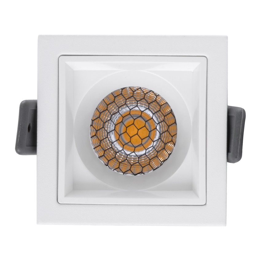 PLUTO-S  Χωνευτό LED Spot Downlight TrimLess Μ6.4xΠ6.4cm 7W 910lm 38° AC 220-240V IP20 Μ6.4 x Π6.4 x Υ4.9cm - Τετράγωνο - Λευκό & Anti-Glare HoneyComb - Φυσικό Λευκό 4500K - Bridgelux COB