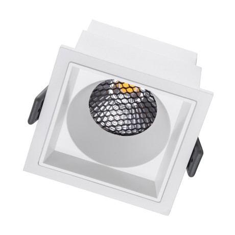 PLUTO-M  Χωνευτό LED Spot Downlight TrimLess Μ8.4xΠ8.4cm 10W 1300lm 38° AC 220-240V IP20 Μ8.4 x Π8.4 x Υ5.9cm - Τετράγωνο - Λευκό & Anti-Glare HoneyComb - Φυσικό Λευκό 4500K - Bridgelux COB
