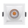PLUTO-M  Χωνευτό LED Spot Downlight TrimLess Μ8.4xΠ8.4cm 10W 1250lm 38° AC 220-240V IP20 Μ8.4 x Π8.4 x Υ5.9cm - Τετράγωνο - Λευκό & Anti-Glare HoneyComb - Θερμό Λευκό 2700K - Bridgelux COB