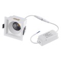 PLUTO-M  Χωνευτό LED Spot Downlight TrimLess Μ8.4xΠ8.4cm 10W 1250lm 38° AC 220-240V IP20 Μ8.4 x Π8.4 x Υ5.9cm - Τετράγωνο - Λευκό & Anti-Glare HoneyComb - Θερμό Λευκό 2700K - Bridgelux COB