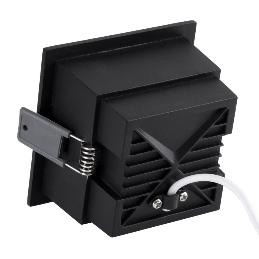 PLUTO-M  Χωνευτό LED Spot Downlight TrimLess Μ8.4xΠ8.4cm 10W 1250lm 38° AC 220-240V IP20 Μ8.4 x Π8.4 x Υ5.9cm - Τετράγωνο - Μαύρο & Anti-Glare HoneyComb - Θερμό Λευκό 2700K - Bridgelux COB