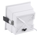 PLUTO-B  Χωνευτό LED Spot Downlight TrimLess Μ10.4xΠ10.4cm 15W 1950lm 38° AC 220-240V IP20 Μ10.4 x Π10.4 x Υ6.5cm - Τετράγωνο - Λευκό με Μαύρο Κάτοπτρο & Anti-Glare HoneyComb - Φυσικό Λευκό 4500K - Bridgelux COB