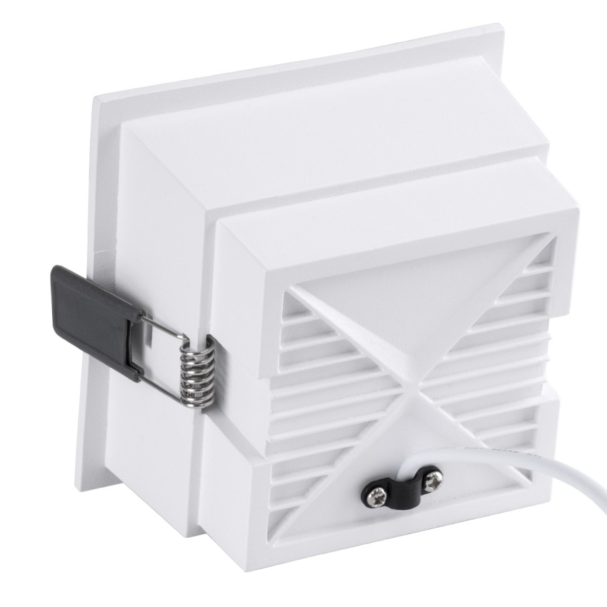 PLUTO-B  Χωνευτό LED Spot Downlight TrimLess Μ10.4xΠ10.4cm 15W 1950lm 38° AC 220-240V IP20 Μ10.4 x Π10.4 x Υ6.5cm - Τετράγωνο - Λευκό με Μαύρο Κάτοπτρο & Anti-Glare HoneyComb - Φυσικό Λευκό 4500K - Bridgelux COB