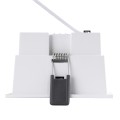 PLUTO-B  Χωνευτό LED Spot Downlight TrimLess Μ10.4xΠ10.4cm 15W 1950lm 38° AC 220-240V IP20 Μ10.4 x Π10.4 x Υ6.5cm - Τετράγωνο - Λευκό με Μαύρο Κάτοπτρο & Anti-Glare HoneyComb - Φυσικό Λευκό 4500K - Bridgelux COB