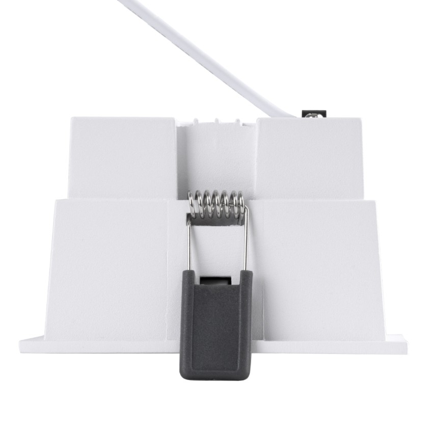 PLUTO-B  Χωνευτό LED Spot Downlight TrimLess Μ10.4xΠ10.4cm 15W 1950lm 38° AC 220-240V IP20 Μ10.4 x Π10.4 x Υ6.5cm - Τετράγωνο - Λευκό με Μαύρο Κάτοπτρο & Anti-Glare HoneyComb - Φυσικό Λευκό 4500K - Bridgelux COB