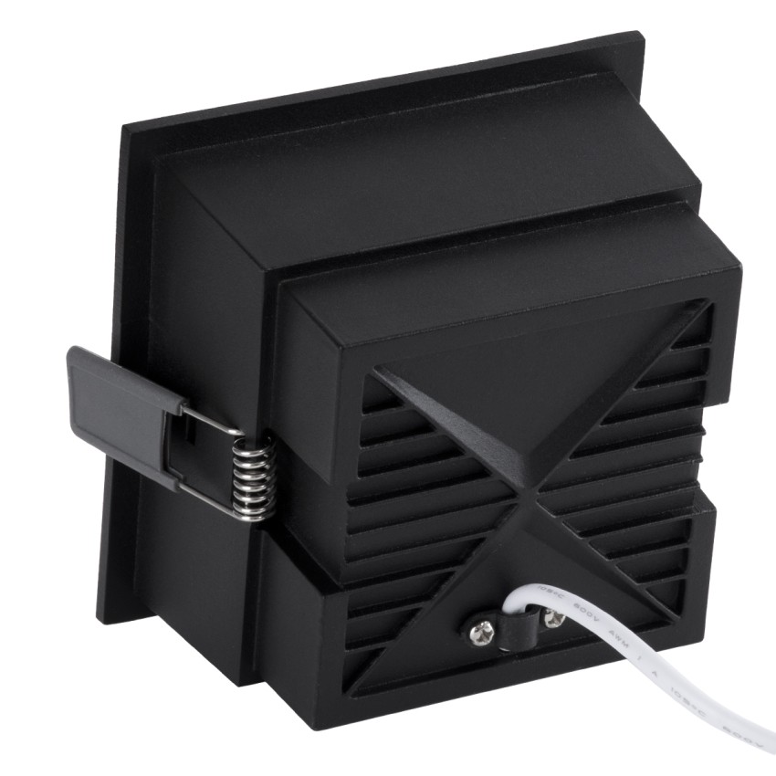 PLUTO-B  Χωνευτό LED Spot Downlight TrimLess Μ10.4xΠ10.4cm 15W 1950lm 38° AC 220-240V IP20 Μ10.4 x Π10.4 x Υ6.5cm - Τετράγωνο - Μαύρο & Anti-Glare HoneyComb - Φυσικό Λευκό 4500K - Bridgelux COB