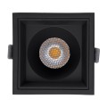 PLUTO-B  Χωνευτό LED Spot Downlight TrimLess Μ10.4xΠ10.4cm 15W 1950lm 38° AC 220-240V IP20 Μ10.4 x Π10.4 x Υ6.5cm - Τετράγωνο - Μαύρο & Anti-Glare HoneyComb - Φυσικό Λευκό 4500K - Bridgelux COB