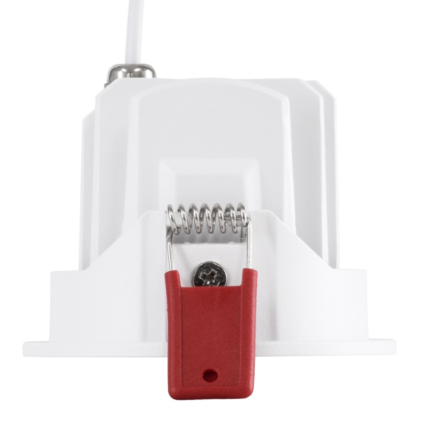 LEO-R  Χωνευτό LED Spot Downlight TrimLess Φ8.5cm 10W 1300lm 38° AC 220-240V IP20 Φ8.5 x Υ6.6cm - Στρόγγυλο - Κινούμενο - Λευκό με Μαύρο Κάτοπτρο & Anti-Glare HoneyComb - Φυσικό Λευκό 4500K - Bridgelux COB