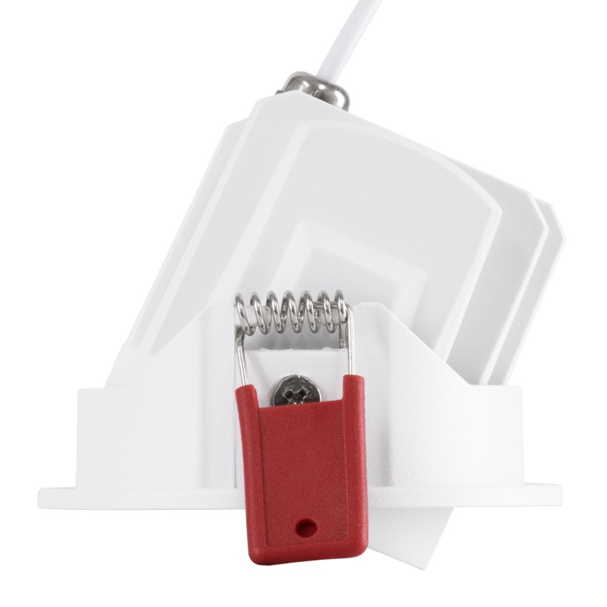 LEO-R  Χωνευτό LED Spot Downlight TrimLess Φ8.5cm 10W 1300lm 38° AC 220-240V IP20 Φ8.5 x Υ6.6cm - Στρόγγυλο - Κινούμενο - Λευκό με Μαύρο Κάτοπτρο & Anti-Glare HoneyComb - Φυσικό Λευκό 4500K - Bridgelux COB