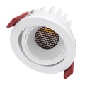 LEO-R  Χωνευτό LED Spot Downlight TrimLess Φ8.5cm 10W 1300lm 38° AC 220-240V IP20 Φ8.5 x Υ6.6cm - Στρόγγυλο - Κινούμενο - Λευκό & Anti-Glare HoneyComb - Φυσικό Λευκό 4500K - Bridgelux COB