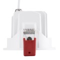 LEO-R  Χωνευτό LED Spot Downlight TrimLess Φ8.5cm 10W 1300lm 38° AC 220-240V IP20 Φ8.5 x Υ6.6cm - Στρόγγυλο - Κινούμενο - Λευκό & Anti-Glare HoneyComb - Φυσικό Λευκό 4500K - Bridgelux COB