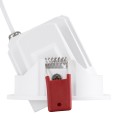 LEO-R  Χωνευτό LED Spot Downlight TrimLess Φ8.5cm 10W 1300lm 38° AC 220-240V IP20 Φ8.5 x Υ6.6cm - Στρόγγυλο - Κινούμενο - Λευκό & Anti-Glare HoneyComb - Φυσικό Λευκό 4500K - Bridgelux COB