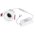 LEO-R  Χωνευτό LED Spot Downlight TrimLess Φ8.5cm 10W 1300lm 38° AC 220-240V IP20 Φ8.5 x Υ6.6cm - Στρόγγυλο - Κινούμενο - Λευκό & Anti-Glare HoneyComb - Φυσικό Λευκό 4500K - Bridgelux COB