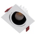 LEO-SQ Χωνευτό LED Spot Downlight TrimLess Μ8.5xΠ8.5cm 10W 1250lm 38° AC 220-240V IP20 Μ8.5 x Π8.5 x Υ6.6cm - Τετράγωνο - Κινούμενο - Λευκό με Μαύρο Κάτοπτρο & Anti-Glare HoneyComb - Θερμό Λευκό 2700K - Bridgelux COB LEO-SQ Χωνευτό LED Spot Downlight TrimLess Μ8.5xΠ8.5cm 10W 1250lm 38° AC 220-240V IP20 Μ8.5 x Π8.5 x Υ6.6cm - Τετράγωνο - Κινούμενο - Λευκό με Μαύρο Κάτοπτρο & Anti-Glare HoneyComb - Θερμό Λευκό 2700K - Bridgelux COB