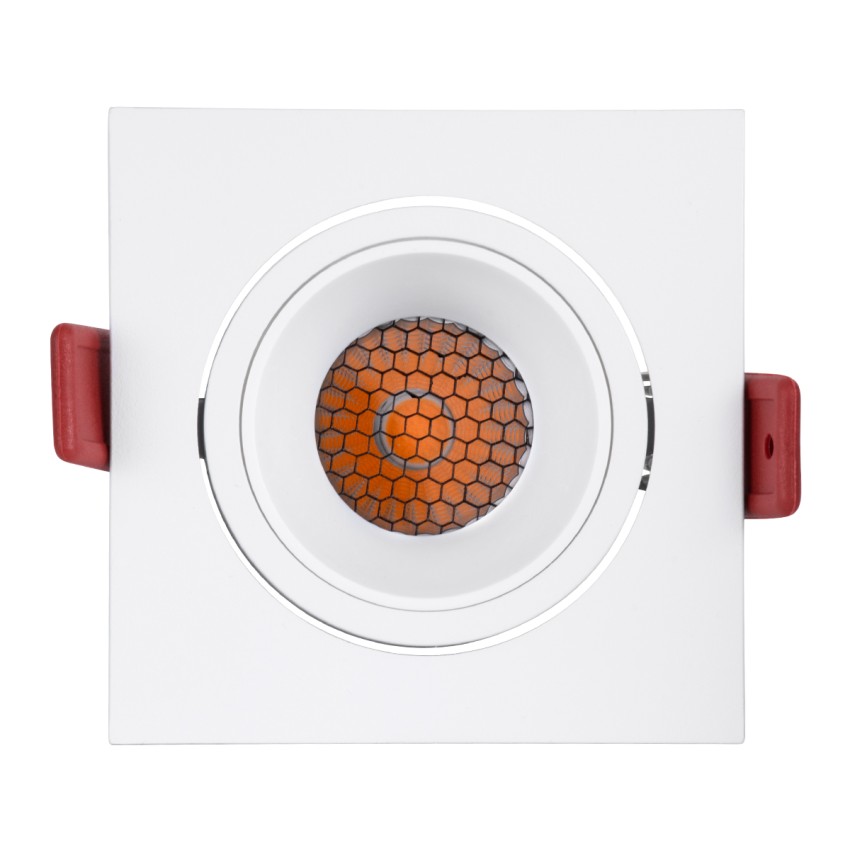 LEO-SQ  Χωνευτό LED Spot Downlight TrimLess Μ8.5xΠ8.5cm 10W 1250lm 38° AC 220-240V IP20 Μ8.5 x Π8.5 x Υ6.6cm - Τετράγωνο - Κινούμενο - Λευκό & Anti-Glare HoneyComb - Θερμό Λευκό 2700K - Bridgelux COB
