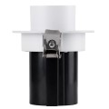 VIRGO-S  Χωνευτό LED Spot Downlight TrimLess Φ9cm 7W 910lm 36° AC 220-240V IP20 Φ9cm x Υ9cm - Στρόγγυλο - Λευκό με Μαύρο Κάτοπτρο - Φυσικό Λευκό 4500K - Bridgelux COB