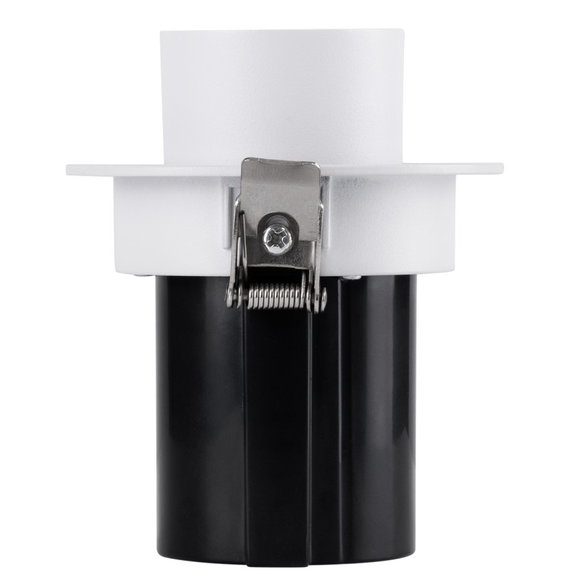 VIRGO-S  Χωνευτό LED Spot Downlight TrimLess Φ9cm 7W 910lm 36° AC 220-240V IP20 Φ9cm x Υ9cm - Στρόγγυλο - Λευκό με Μαύρο Κάτοπτρο - Φυσικό Λευκό 4500K - Bridgelux COB