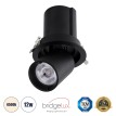 VIRGO-M  Χωνευτό LED Spot Downlight TrimLess Φ11cm 12W 1560lm 36° AC 220-240V IP20 Φ11cm x Υ11.5cm - Στρόγγυλο - Μαύρο - Φυσικό Λευκό 4500K - Bridgelux COB