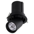 VIRGO-M  Χωνευτό LED Spot Downlight TrimLess Φ11cm 12W 1560lm 36° AC 220-240V IP20 Φ11cm x Υ11.5cm - Στρόγγυλο - Μαύρο - Φυσικό Λευκό 4500K - Bridgelux COB