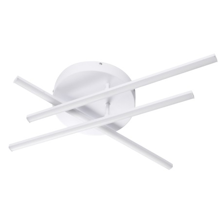 GLOBOSTAR® DRACO  Μοντέρνο Φωτιστικό Οροφής LED 45W 5535lm 120° AC 220-240V IP20 Ρυθμιζόμενο Λευκό CCT με Χειριστήριο από 2700K έως 6000K Dimmable - Lumileds SMD Chip - Λευκό Ματ - Μ50 x Π50 x Υ11cm