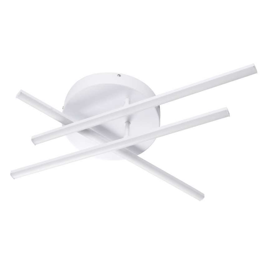 GLOBOSTAR® DRACO  Μοντέρνο Φωτιστικό Οροφής LED 45W 5535lm 120° AC 220-240V IP20 Ρυθμιζόμενο Λευκό CCT με Χειριστήριο από 2700K έως 6000K Dimmable - Lumileds SMD Chip - Λευκό Ματ - Μ50 x Π50 x Υ11cm