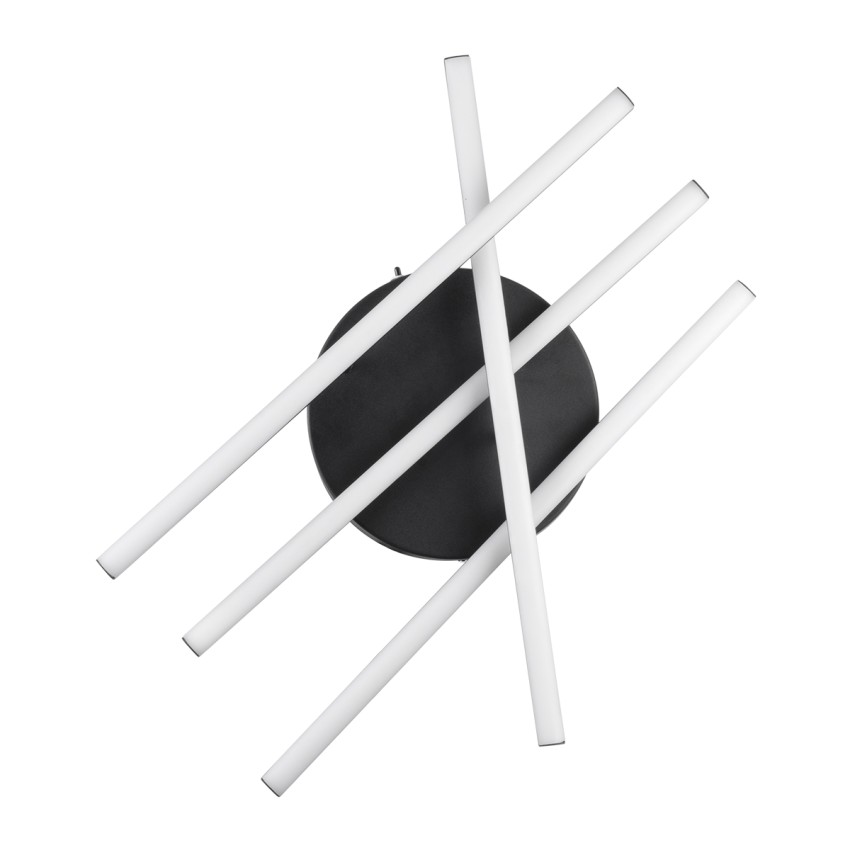 GLOBOSTAR® DRACO  Μοντέρνο Φωτιστικό Οροφής LED 60W 7380lm 120° AC 220-240V IP20 Ρυθμιζόμενο Λευκό CCT με Χειριστήριο από 2700K έως 6000K Dimmable - Lumileds SMD Chip - Μαύρο Ματ - Μ60 x Π60 x Υ11cm