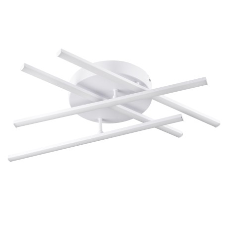 GLOBOSTAR® DRACO  Μοντέρνο Φωτιστικό Οροφής LED 60W 7380lm 120° AC 220-240V IP20 Ρυθμιζόμενο Λευκό CCT με Χειριστήριο από 2700K έως 6000K Dimmable - Lumileds SMD Chip - Λευκό Ματ - Μ60 x Π60 x Υ11cm