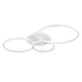 NEMESIS  Φωτιστικό Οροφής Δαχτυλίδι-Κύκλος LED CCT 98W 11858lm 360° AC 220-240V - Εναλλαγή Φωτισμού μέσω Τηλεχειριστηρίου All In One Ψυχρό 6000k+Φυσικό 4500k+Θερμό 2700k Dimmable Φ25+35+45cm+BackLight - Λευκό