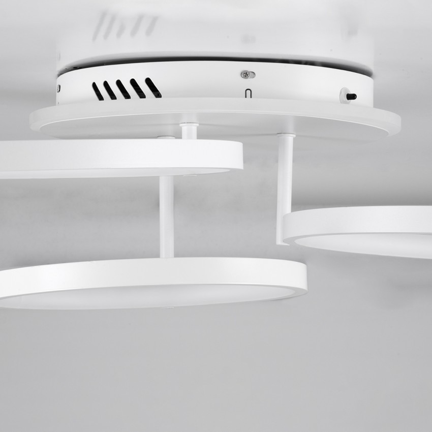 NEMESIS  Φωτιστικό Οροφής Δαχτυλίδι-Κύκλος LED CCT 98W 11858lm 360° AC 220-240V - Εναλλαγή Φωτισμού μέσω Τηλεχειριστηρίου All In One Ψυχρό 6000k+Φυσικό 4500k+Θερμό 2700k Dimmable Φ25+35+45cm+BackLight - Λευκό