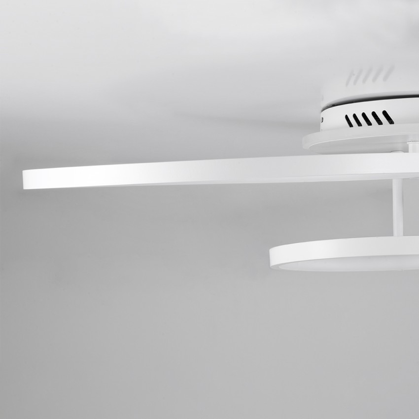 NEMESIS  Φωτιστικό Οροφής Δαχτυλίδι-Κύκλος LED CCT 98W 11858lm 360° AC 220-240V - Εναλλαγή Φωτισμού μέσω Τηλεχειριστηρίου All In One Ψυχρό 6000k+Φυσικό 4500k+Θερμό 2700k Dimmable Φ25+35+45cm+BackLight - Λευκό