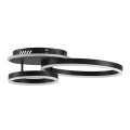 GLOBOSTAR® VENOM  Μοντέρνο Φωτιστικό Οροφής LED 67W 8107lm 360° AC 220-240V IP20 Ρυθμιζόμενο Λευκό CCT με Χειριστήριο από 2700K έως 6000K Dimmable - Lumileds SMD Chip - Μαύρο Ματ - Μ60 x Π40 x Υ12.5cm