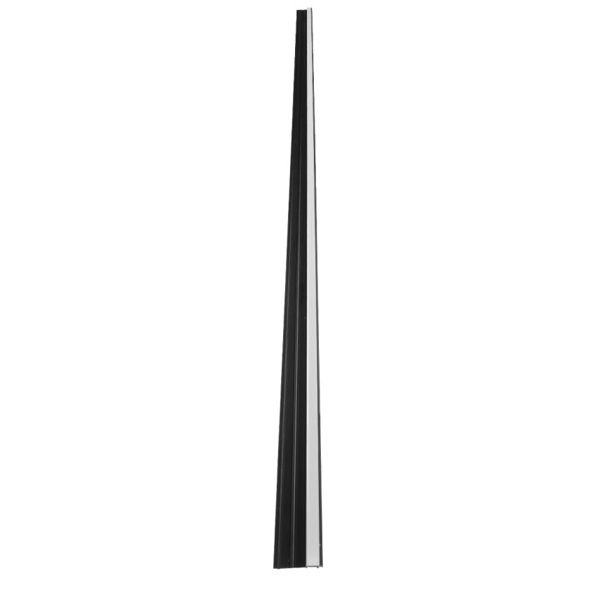 GLOBOSTAR® ALP-STEP-GRIP STAIR  Επιφανειακό Προφίλ Αλουμινίου Ειδικό για Φωτισμό Σκαλοπατιού με Λευκό Γαλακτερό Πατητό Κάλυμμα για Ταινίες LED IP20 - Μαύρο & Λευκό - Μ200 x Π6 x Υ2.1cm